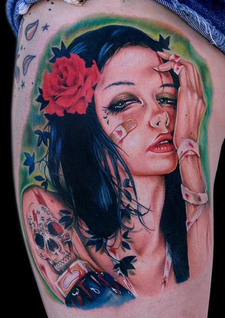 Brian Viveros painting  Tattoo Design Thumbnail